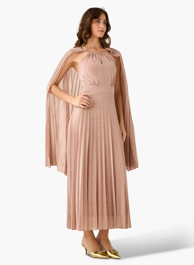 ايكونيك Iconic A-line Maxi Dress with Cape